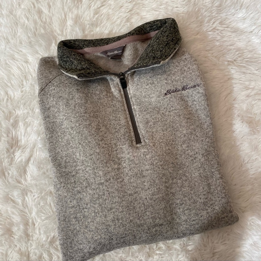 Eddie bauer 3/4 zip pullover gray size 2XL